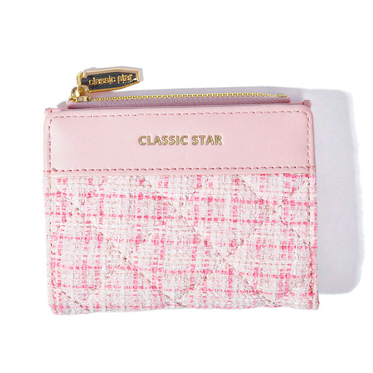 ピンク ツイード ミニ財布 ORSUN] レディース 財布 キルティング ミニ ツイード ミニウォレット