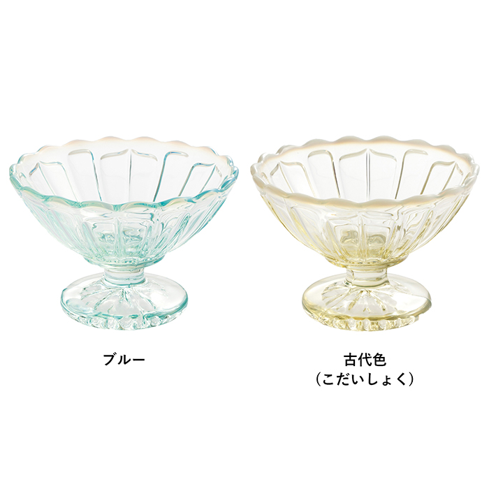 廣田硝子 雪の花 フラッペ デザート 足つき 食器 器 ガラス 9.6