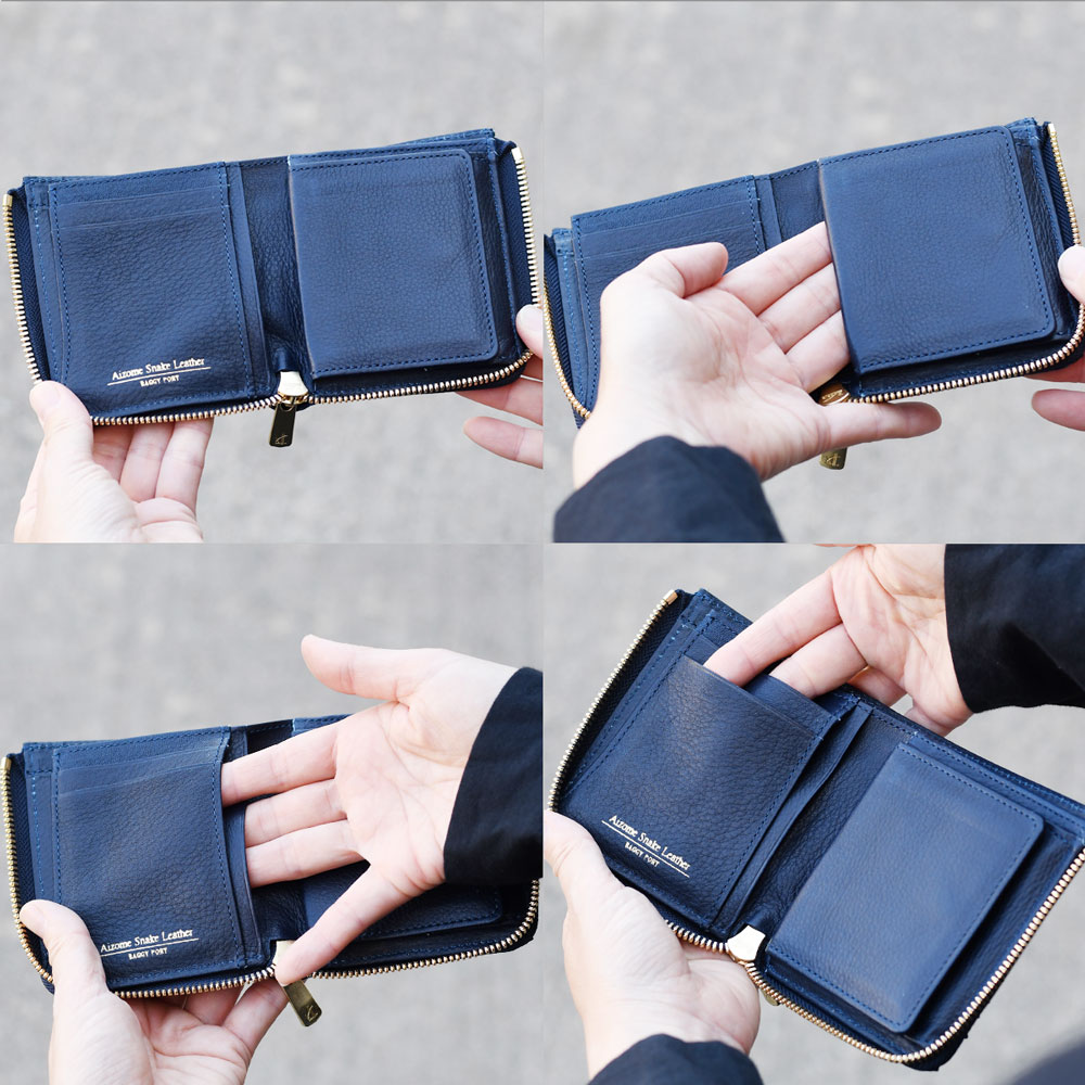 BAGGY PORT（バギーポート） ミニ財布 L字ファスナー 二つ折り財布 蛇
