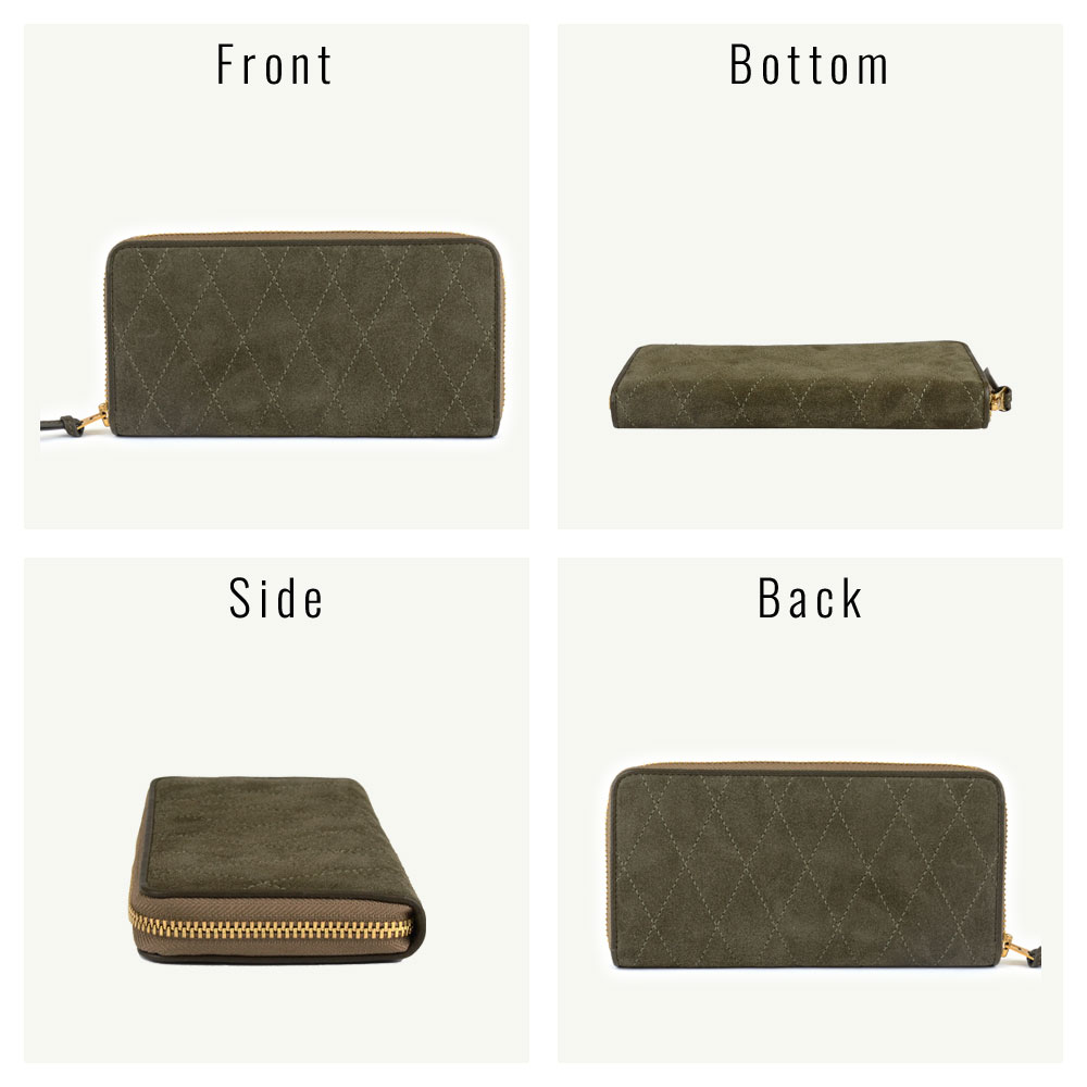 コーアイ（KOI） ラウンドファスナー長財布 カーフスエード メンズ 大