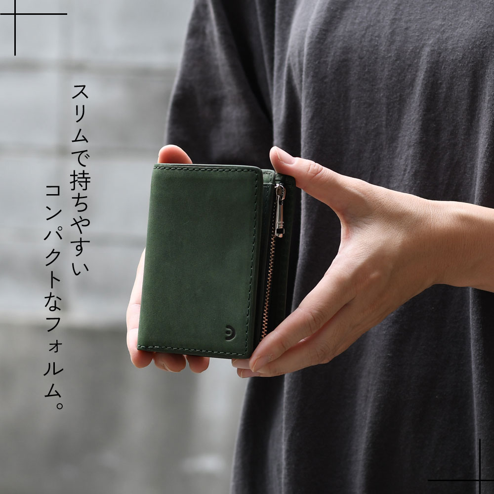 BAGGY PORT（バギーポート） 二つ折り財布 縦型 L字ファスナー小銭入れ