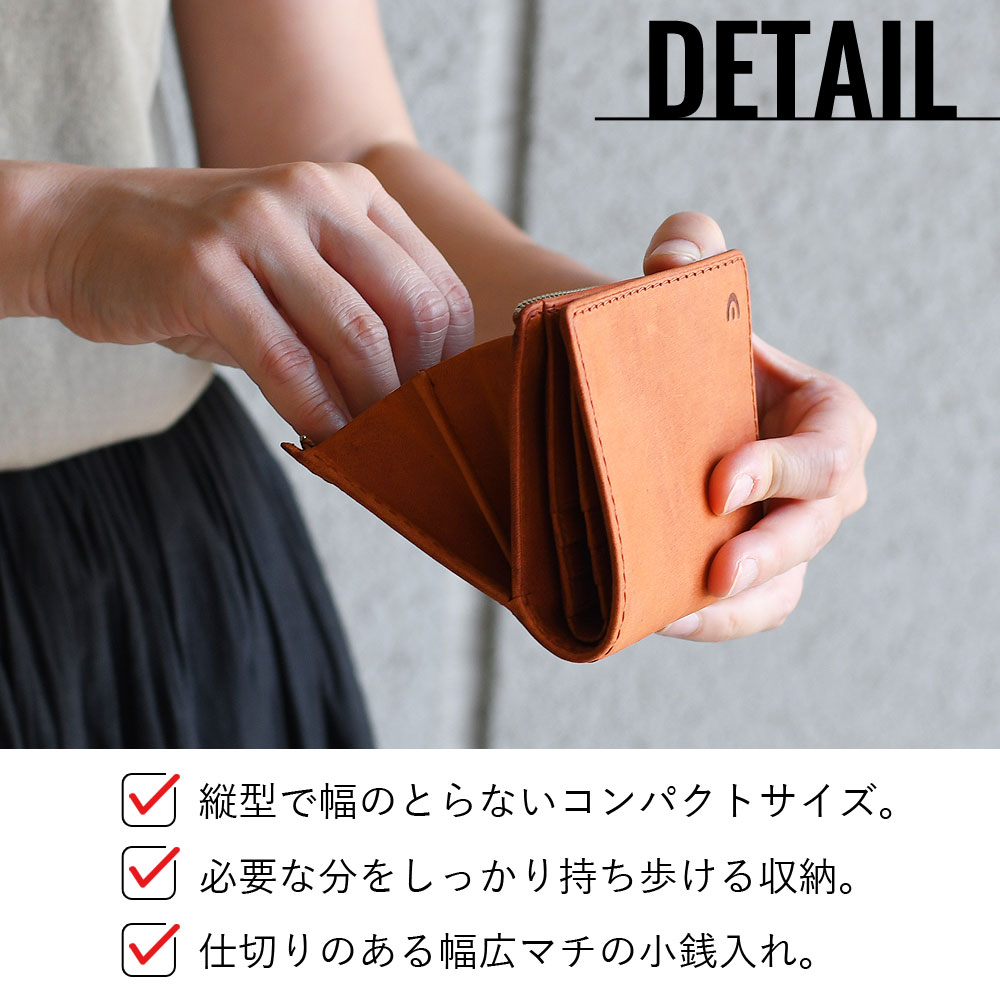 BAGGY PORT（バギーポート） 二つ折り財布 縦型 L字ファスナー小銭入れ