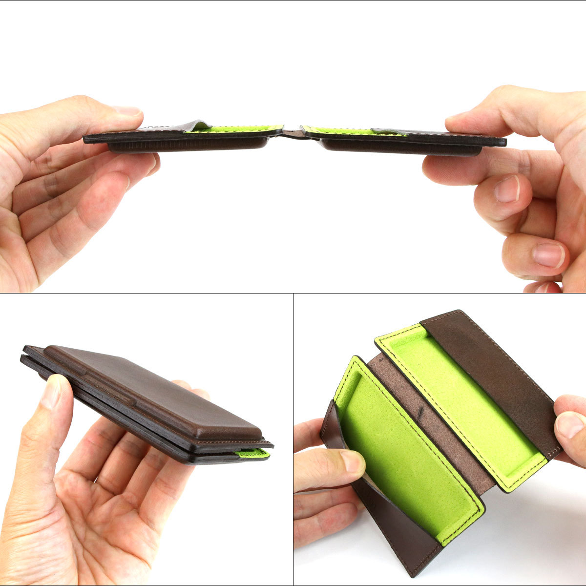 名刺入れ カードケース スリム 二つ折り マグネット 日本製 colm 本革