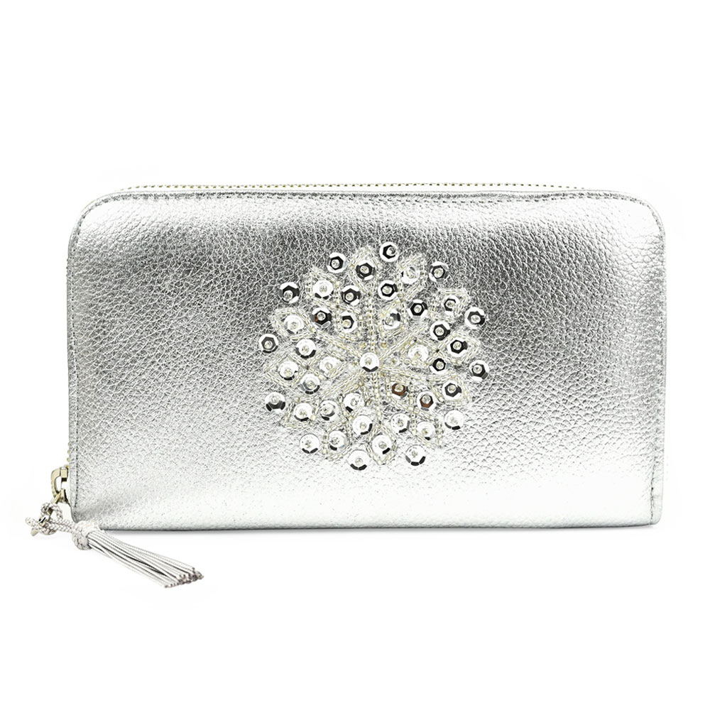 長財布 ラウンドファスナー レディース cocomorocco ビーズ 刺繍 雑貨