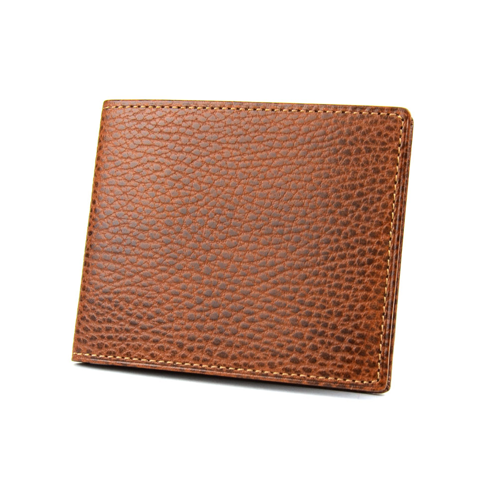 二つ折り財布 札ばさみ スリム 小銭入れなし イタリアンレザー