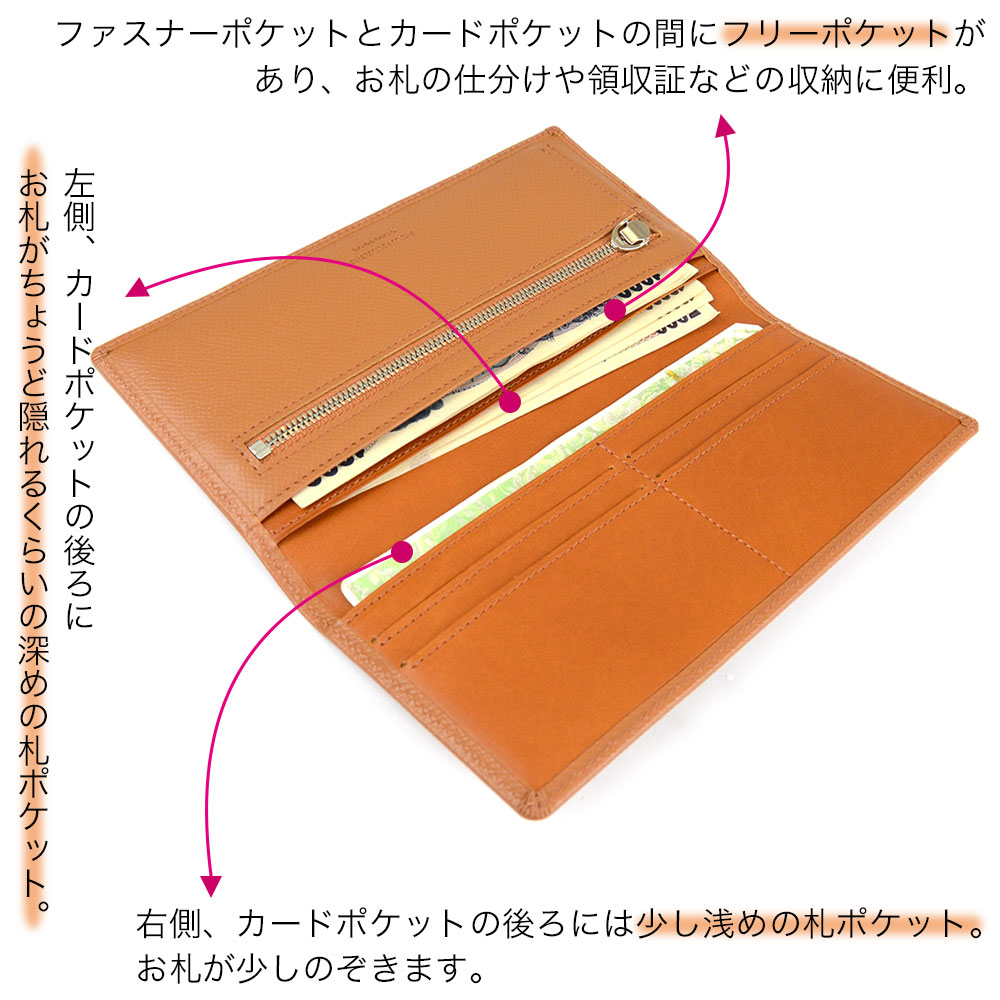ウメズウズメ 長財布 薄型 カーフレザー ドイツ産クロムレザー 日本製
