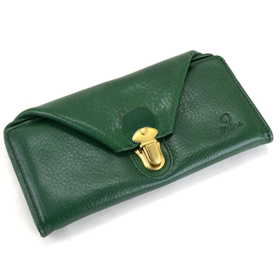 フォルナ] 差し込み金具付き長財布 2993649 GR(60) (グリーン 