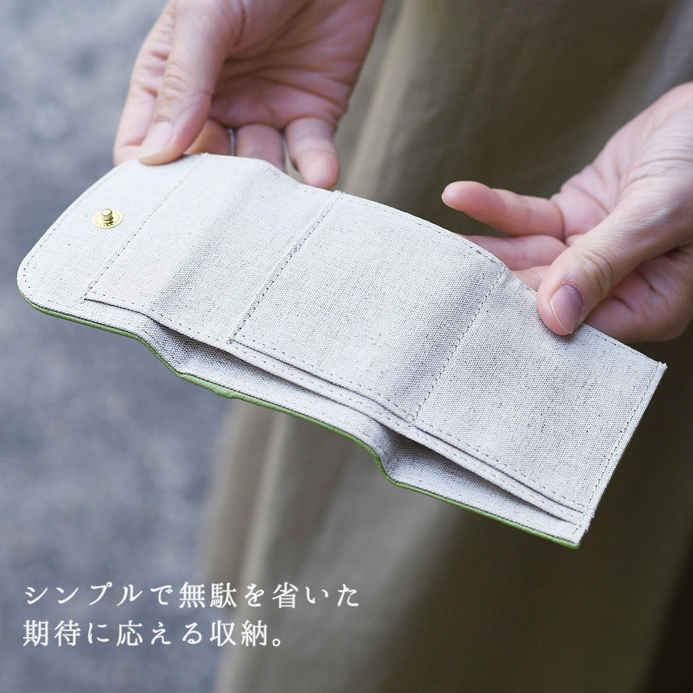 【はなぶさ商店】LOEWE 三つ折り財布 Folna 三つ折り財布 小銭入れあり レディース 日本製 本革