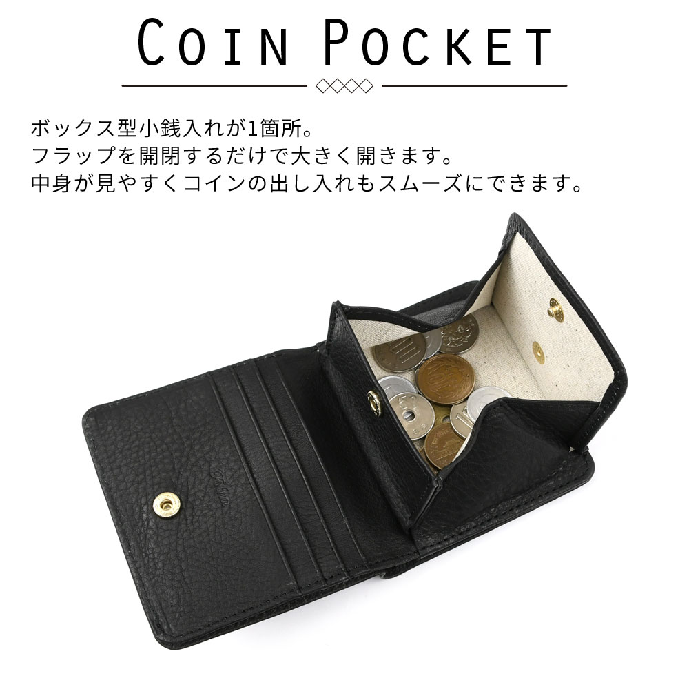Folna 二つ折り財布 レディース フォルナ 日本製 本革 きれいめ