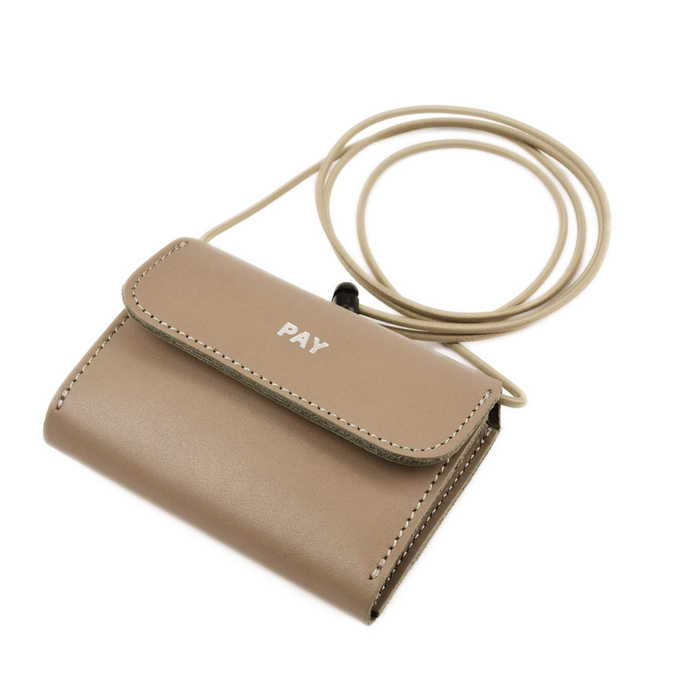 1/2 HALF ミニ財布 はっ水レザー コインクリップ付き ネック