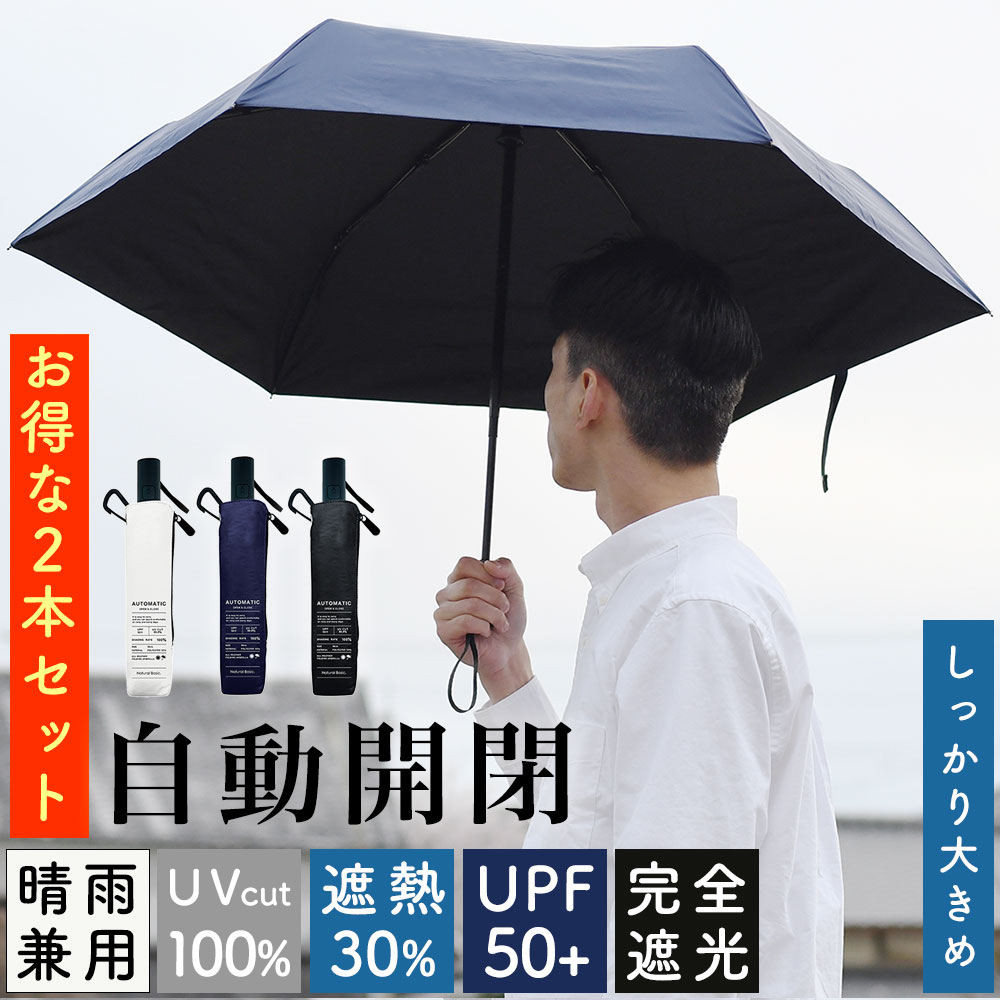 新品　アイルー折りたたみ傘　2本セット 2本セット 自由選択 お得 折り畳み傘 メンズ 自動開閉 完全遮光