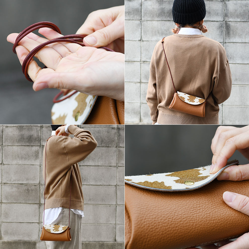 チーコツカハラマウジーリアルハラコ(馬毛)/がまぐち/ショルダーバッグ がま口お財布ショルダー (ハラコ) 【aw-17nch】 | artigiano Ι