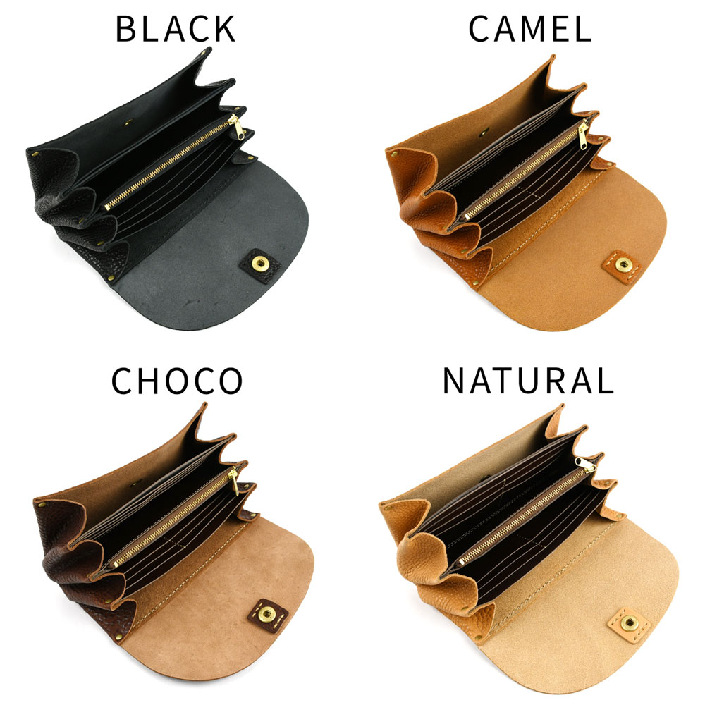 Cham 長財布 広マチ 大容量 CHAM 日本製 本革 財布 レディース