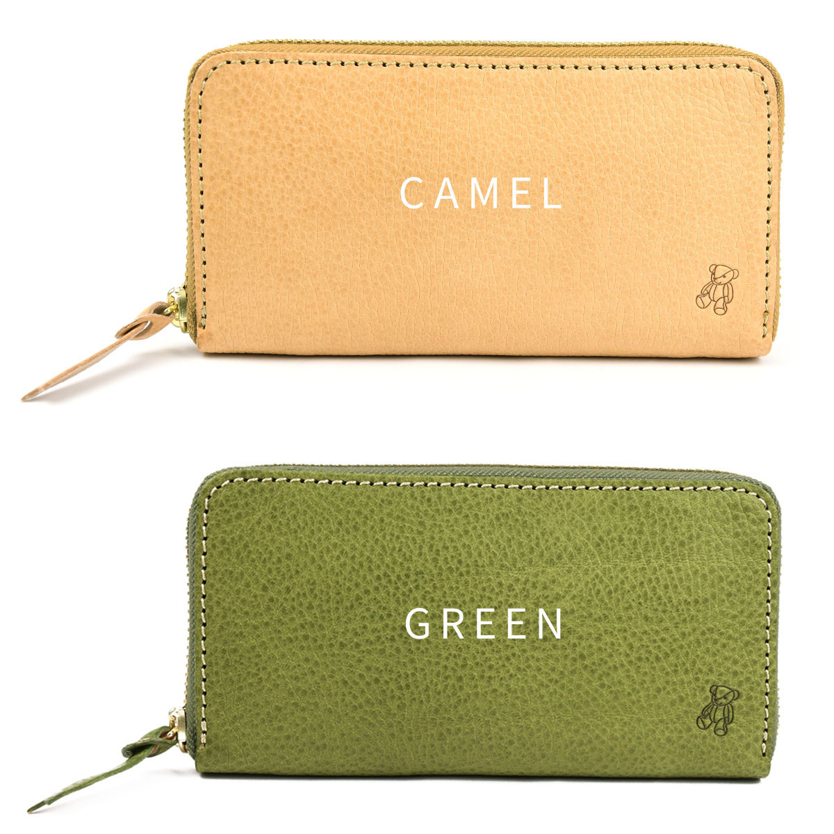 長財布 ラウンドファスナー 大容量 Vanilla Bear 日本製 本革