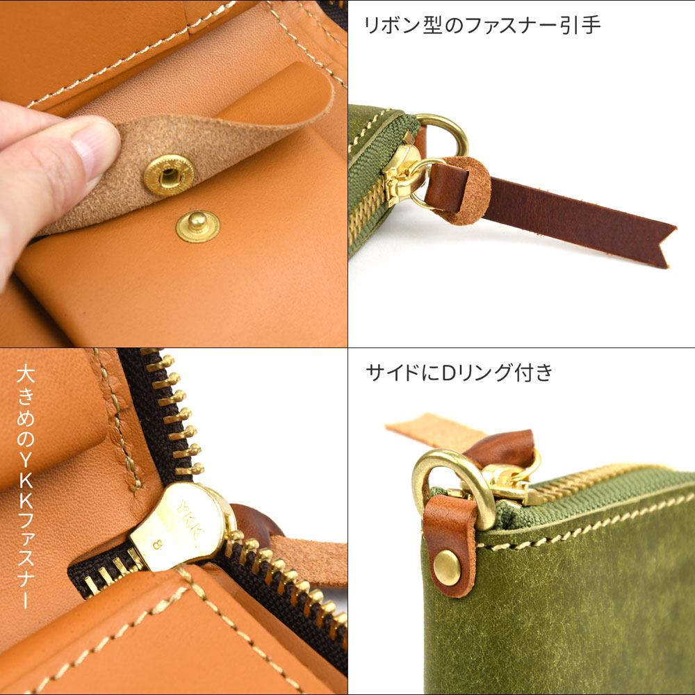 二つ折り財布 ラウンドファスナー ミドルウォレット Vanilla Bear 日本