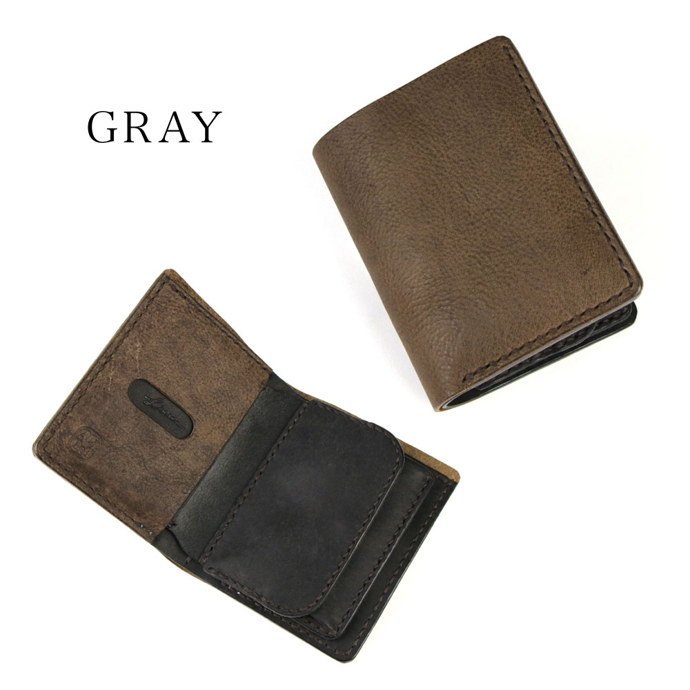 二つ折り財布 D WALLET 手縫い 札入れ 小銭入れ LITSTA 日本製