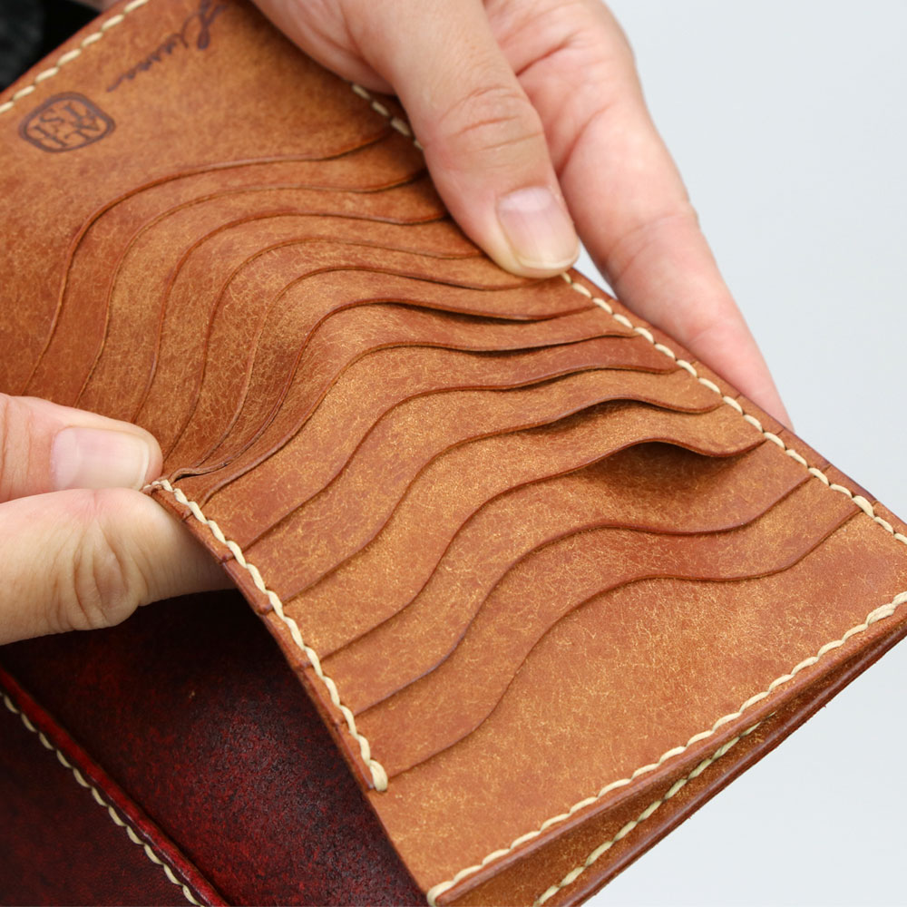 長財布 N WALLET 手縫い 二つ折り LITSTA 日本製 本革 財布 ムラ