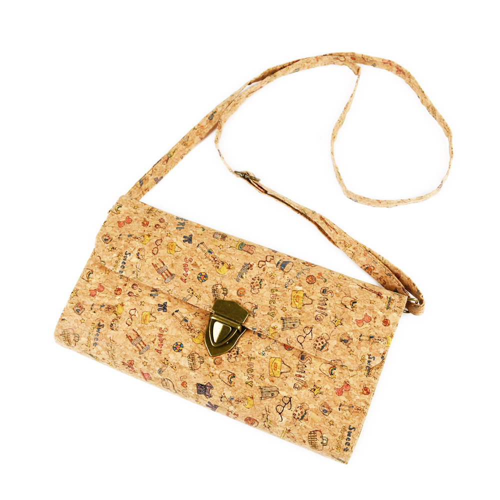 コルク お財布 ショルダー L スマホが入る 横型 軽量 メール便対応可