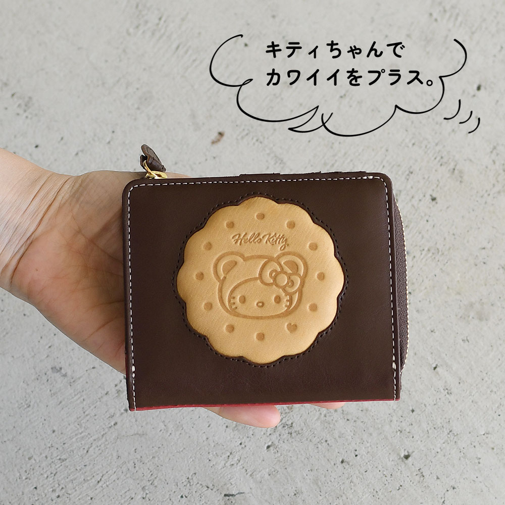 ハローキティ 二つ折り財布 レディース レザー HELLO KITTY BISCUIT