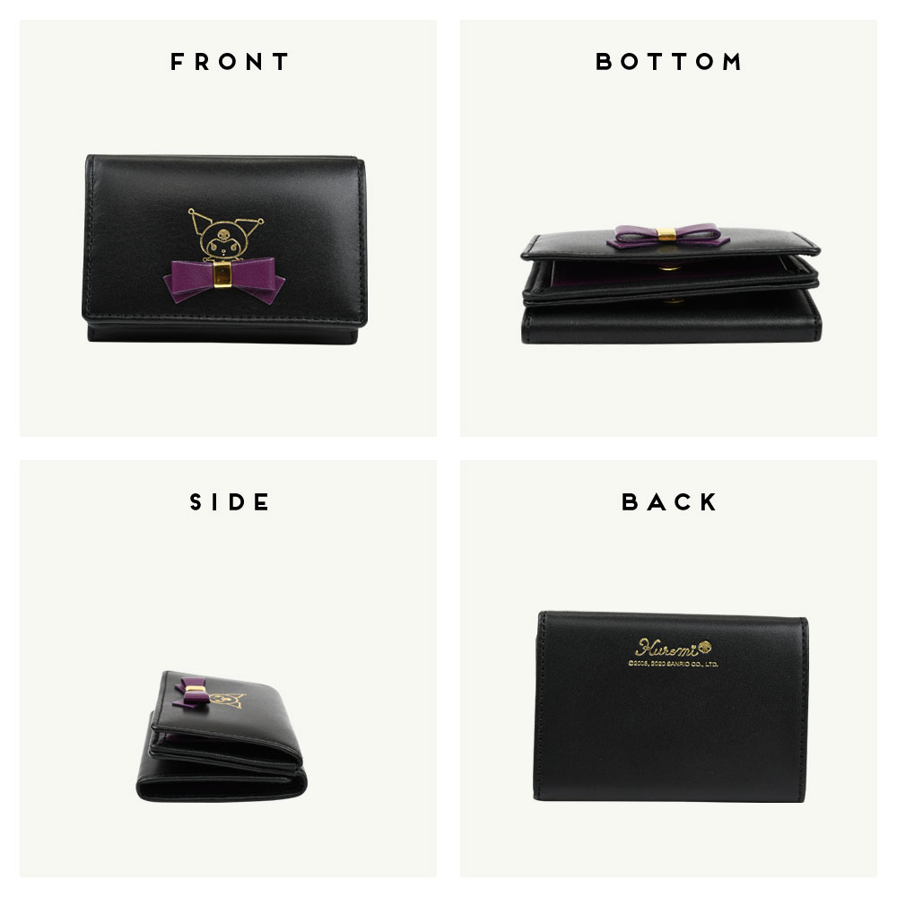 kuromi様 ldブラックf クロミ 財布 レディース 長財布 ラウンド Kuromi ブランド 本革