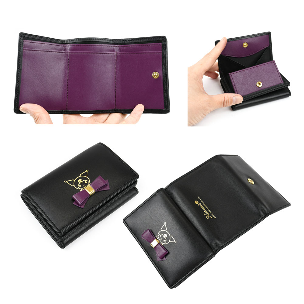 kuromi様 ldブラックf クロミ 財布 レディース 長財布 ラウンド Kuromi ブランド 本革