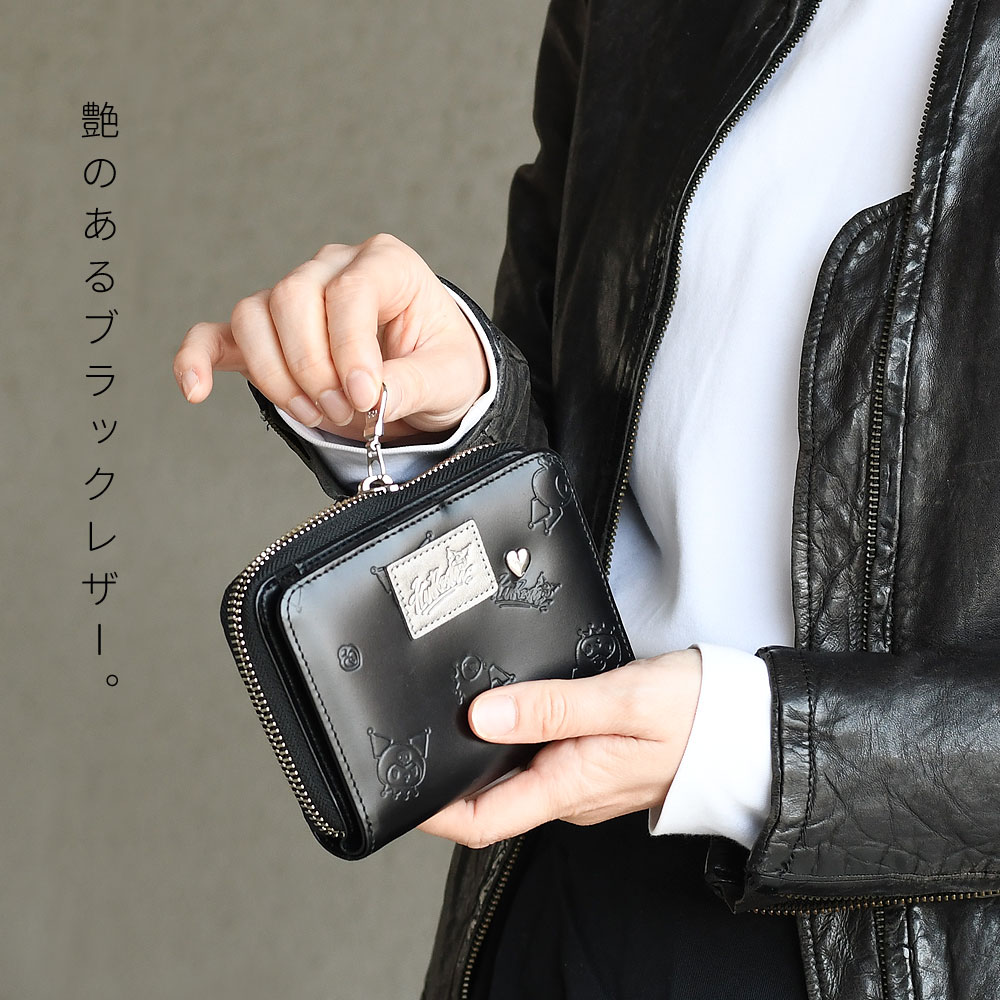 sanrio サンリオ クロミ KUROMI 二つ折り財布 ラウンド