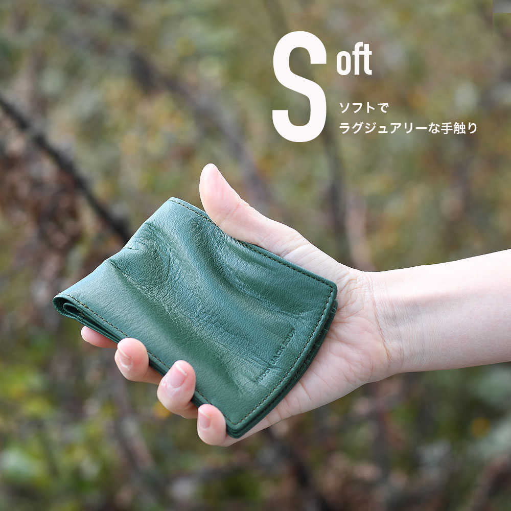 二つ折り財布 札入れ 小銭入れなし メンズ 薄型 使いやすい レザー 純