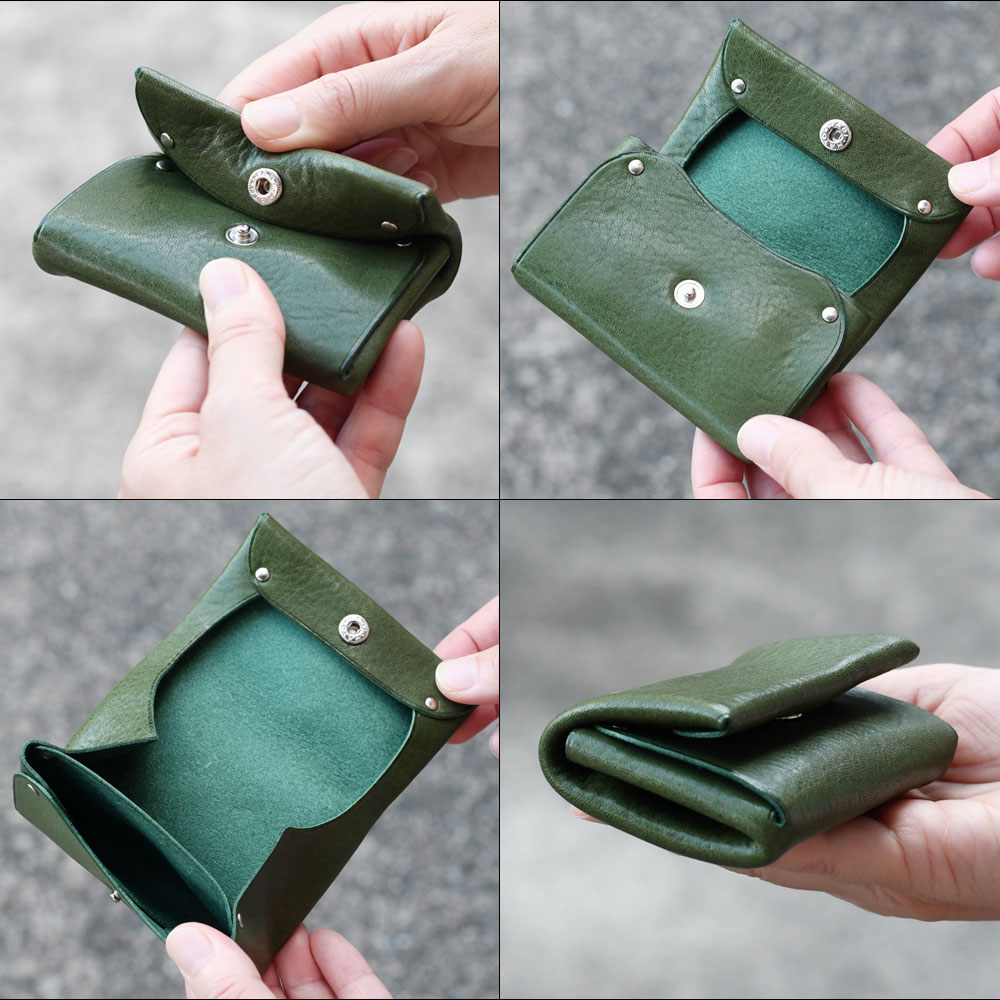 ミニ財布 L字ファスナー コンパクト 本革 レザー ピンク