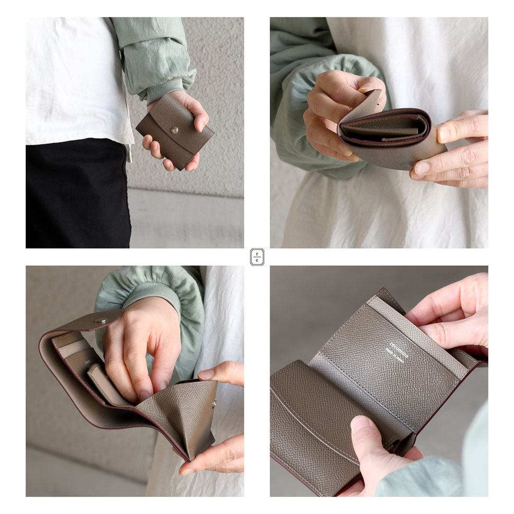 三つ折り財布 コンパクト ミニ財布 recomma 日本製 本革 財布