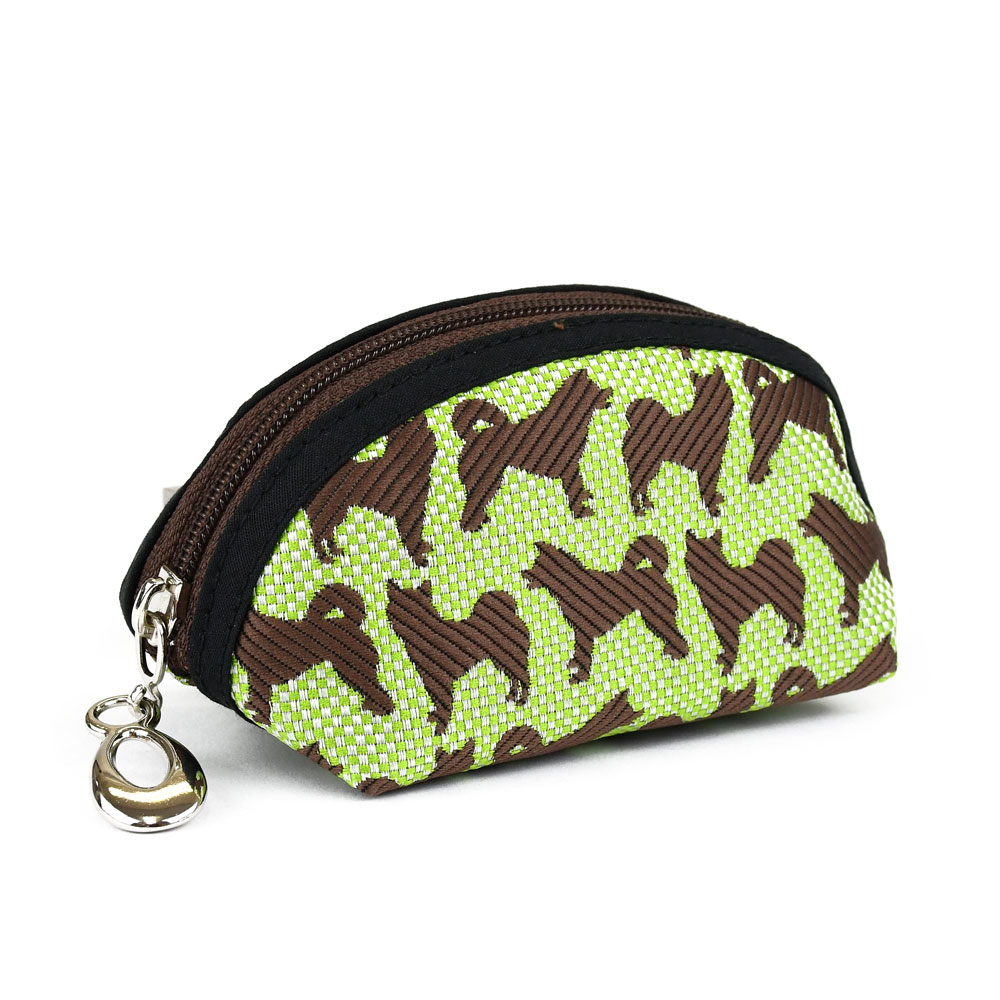 犬のミニコインケース ミニポーチ DOGS 西陣織 日本製 犬柄 生地 撥水