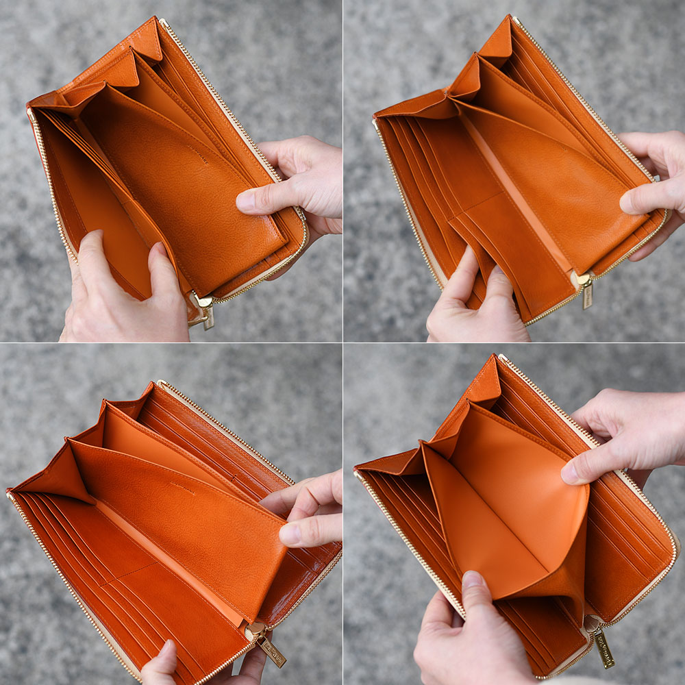 L字ファスナー長財布 大容量 l型 SOLSOMARE ソルソマーレ マチあり2室