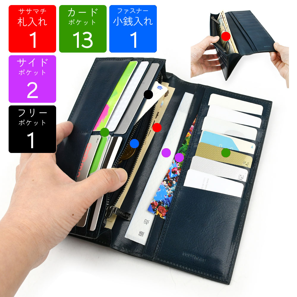 ササマチ長財布 SOLSOMARE ソルソマーレ Tramonto トラモント フラップ