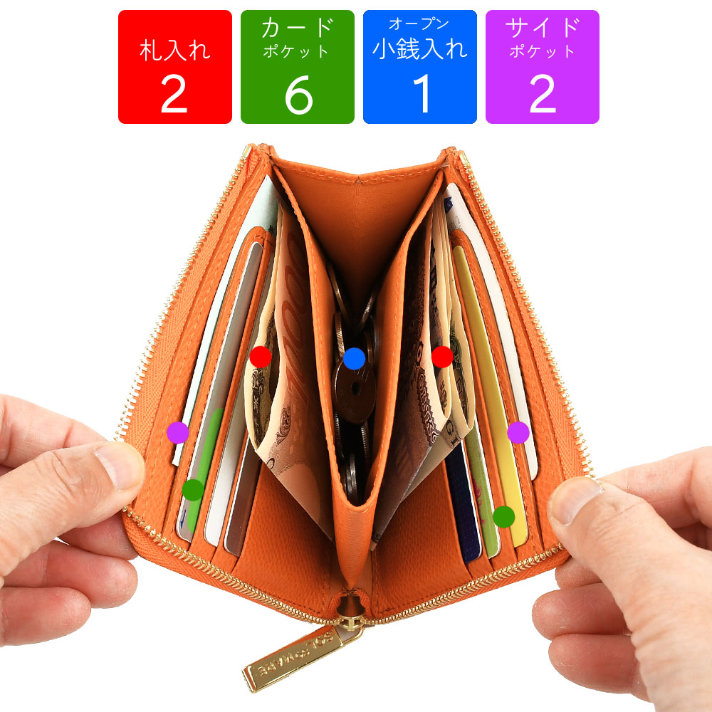 L字ファスナーミニ財布 L字のショート 小さい財布 SOLSOMARE