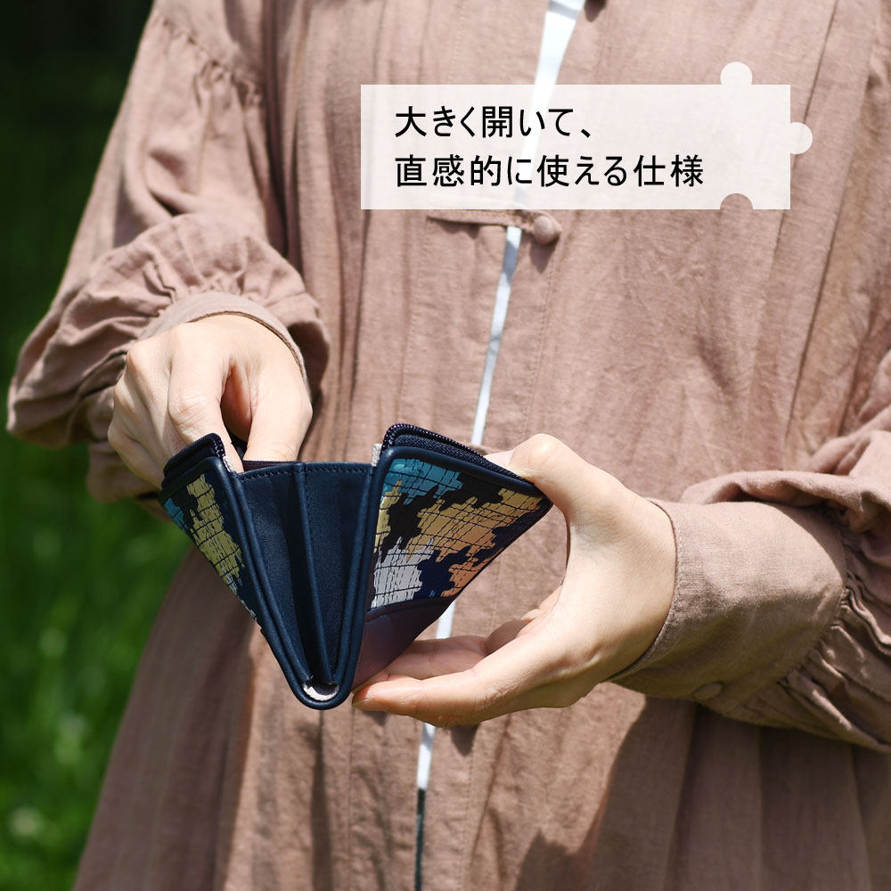 TRION（トライオン） ミニ財布 L字ファスナー l型 本革 グローブレザー