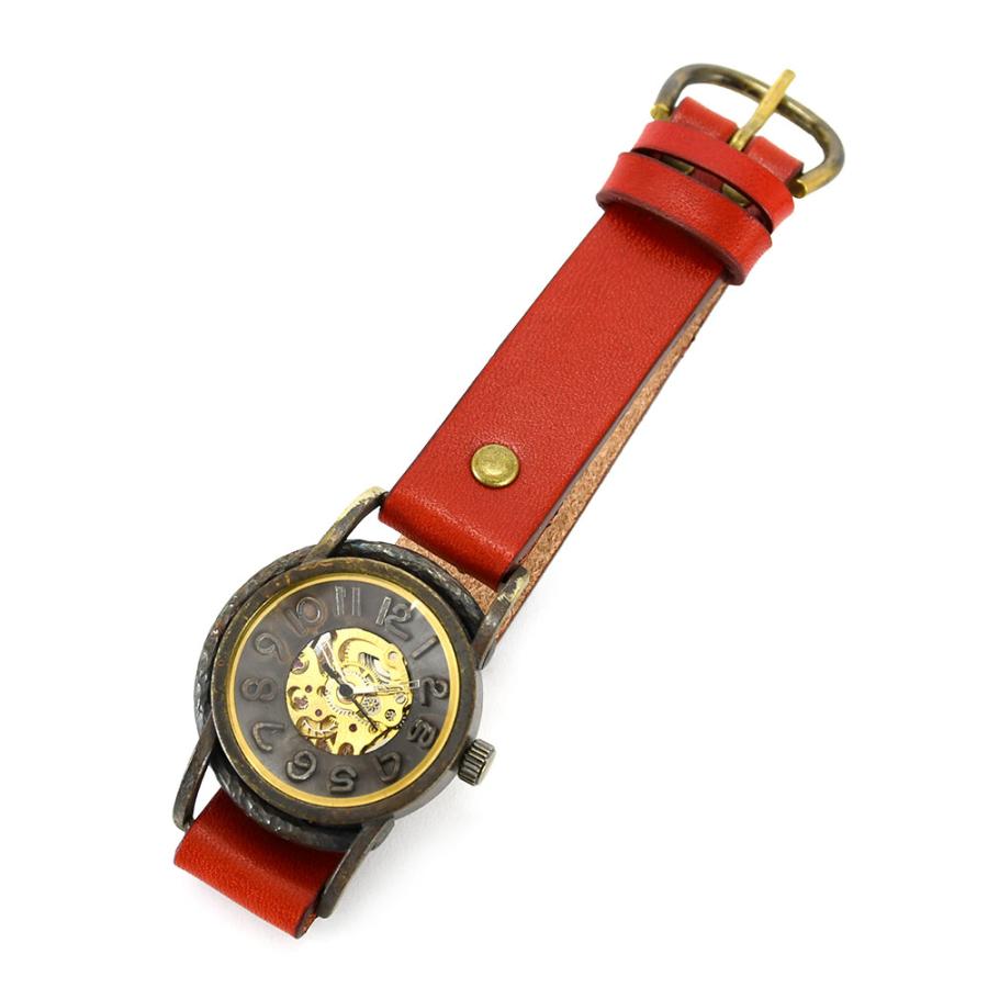 機械式腕時計 手巻き vie ヴィー 腕時計 ウォッチ 日本製 ユニセックス アンティーク 栃木レザー 真鍮 ヴィンテージ 1年動作保証 ギフト プレゼント クリスマス｜osaifuyasan｜02