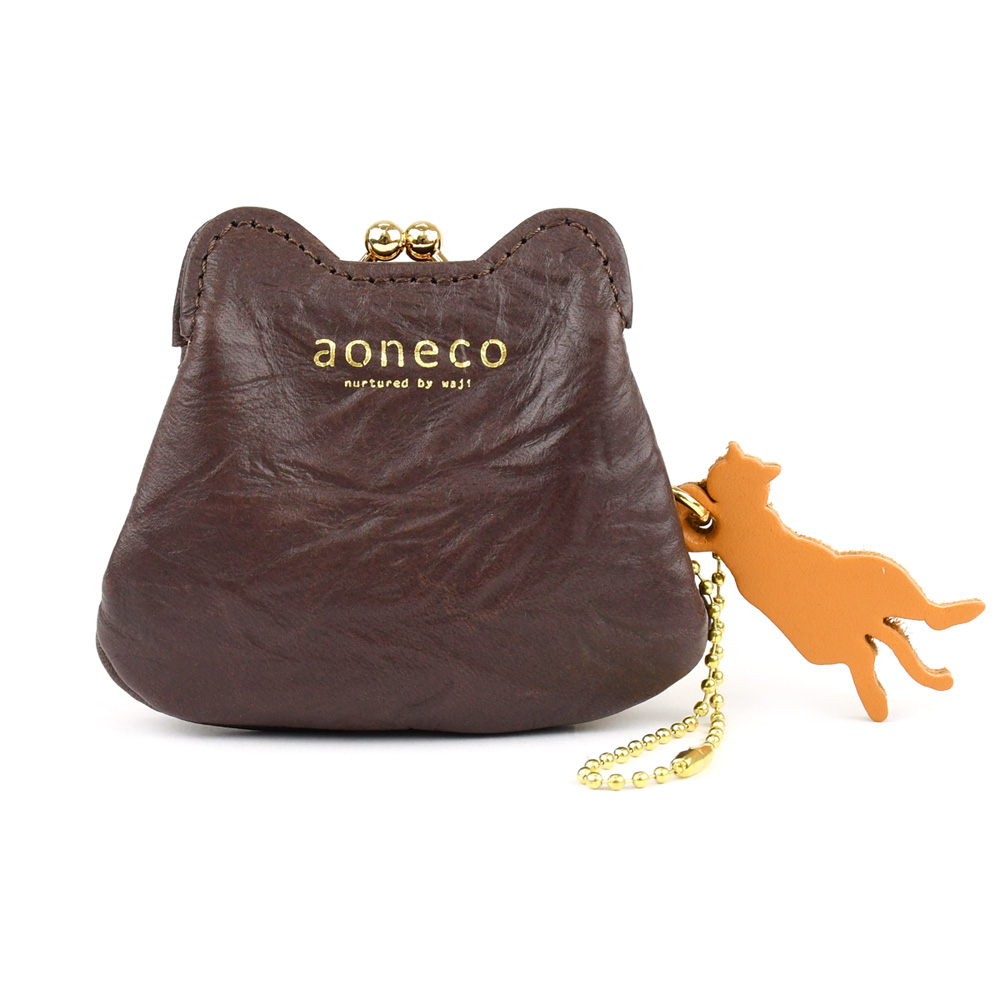 aoneco（アオネコ） 猫柄 がま口財布 小銭入れ コインケース 日本製