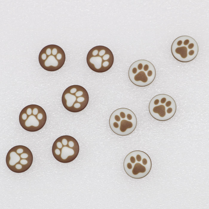 CHERRYLABEL SG13mm NikuQ 肉球スナップ ピンク・ブラウン : おさい