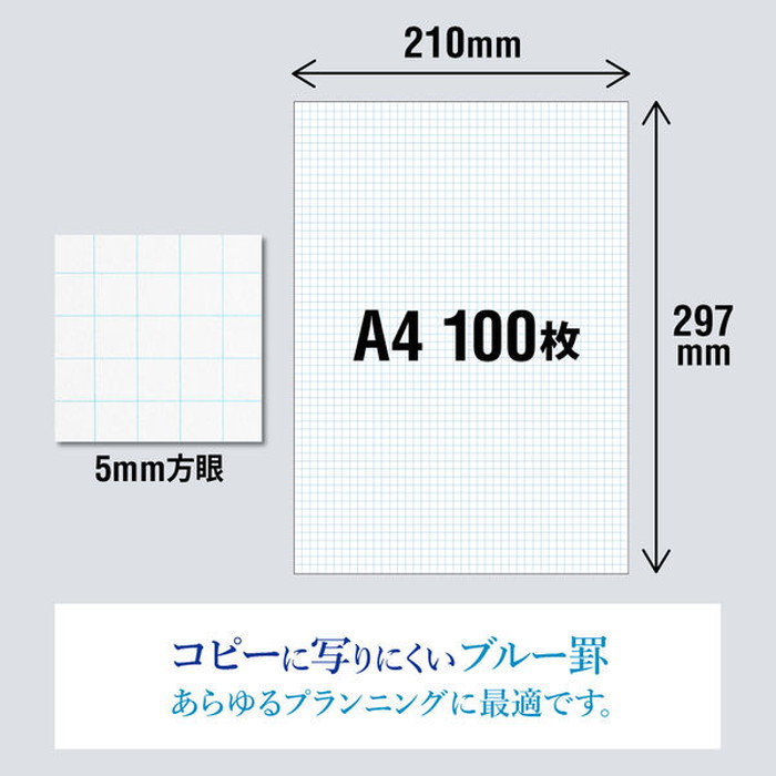 オキナ プロジェクトペーパーA4 PPA45S 5mm方眼 関連画像4