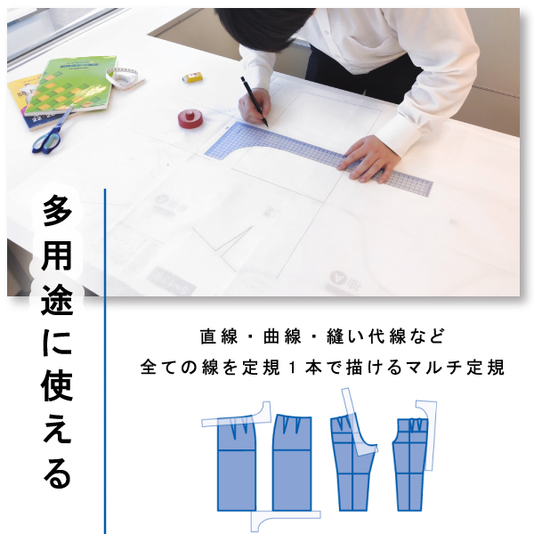コンサイス L-Mold 洋裁L型方眼定規15×50センチ 関連画像2