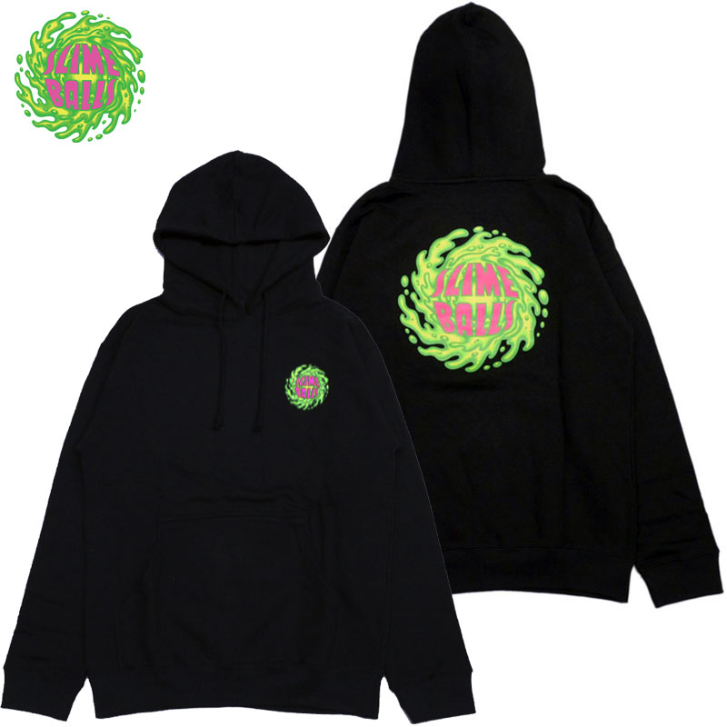 サンタクルーズ SANTA CRUZ スライムボール SLIME BALLS SLIME SB LOGO PULLOVER HOOD(ブラック 黒  BLACK)スライムボールパーカー SLIME BALLSパーカー スライム