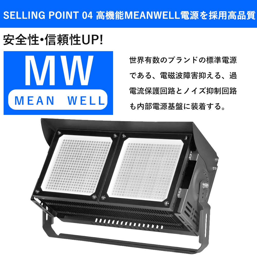 LED投光器 600W 投光器 LED 屋外 防水 看板 駐車場 作業灯 防犯灯 高