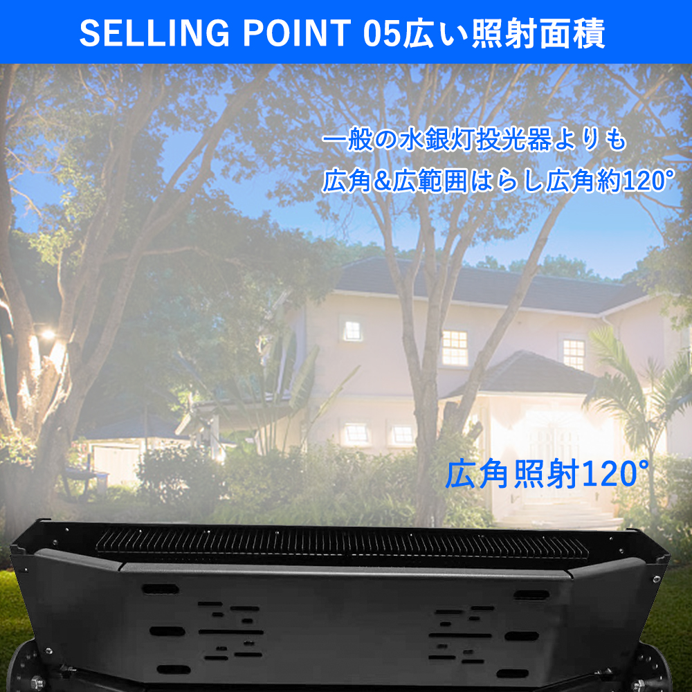 LED投光器 600W 投光器 LED 屋外 防水 看板 駐車場 作業灯 防犯灯 高