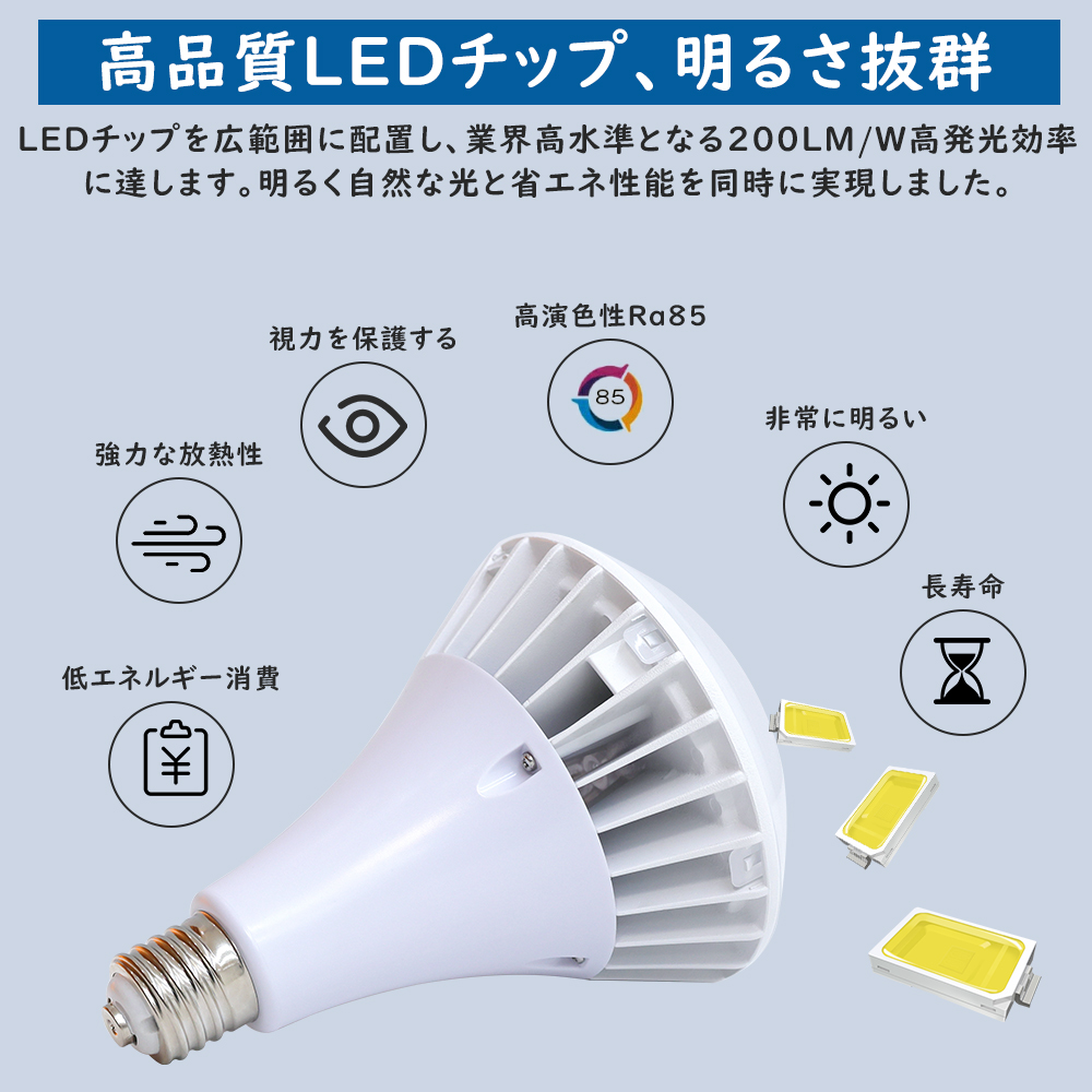 30個セット【特価】PAR56led LEDビーム電球 消費電力70w パラストレス水銀灯700W相当 照射角160° IP65防水 E39 電源内蔵 工事不要 LEDスポットライト 一年保証の画像