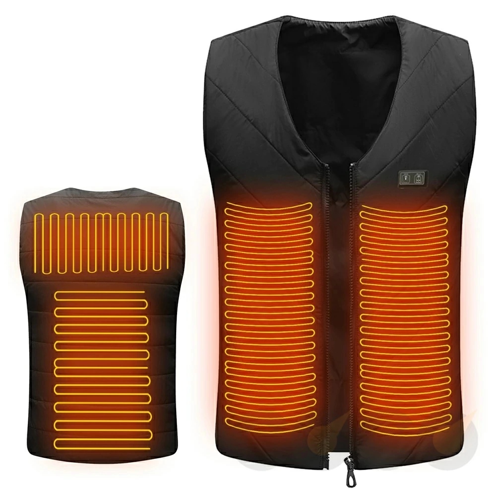 電熱ベスト 日本製ヒーター 洗える 4箇所発熱 ヒーターベスト USB式給電 3段階調整可能 前後独立温度設定可能 速暖 繊維ヒーター 男女兼用 防寒着 1年間保証 |  | 02