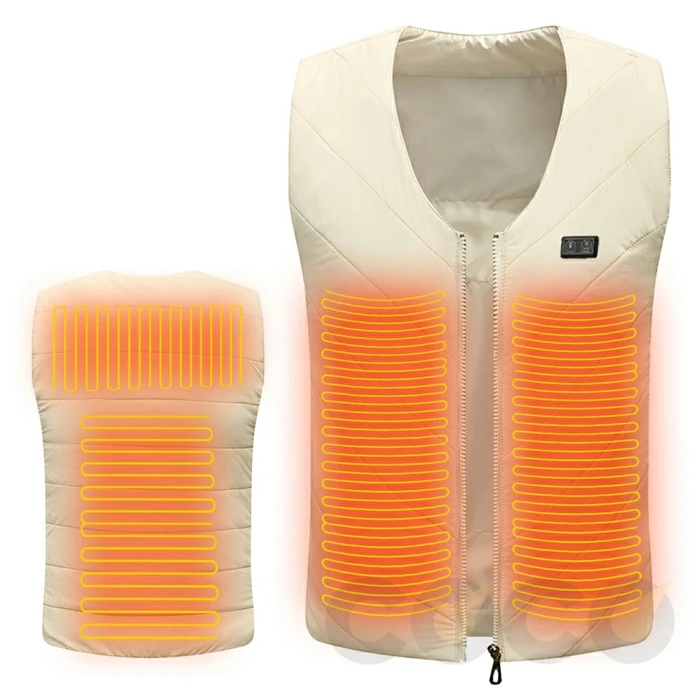 電熱ベスト 日本製ヒーター 洗える 4箇所発熱 ヒーターベスト USB式給電 3段階調整可能 前後独立温度設定可能 速暖 繊維ヒーター 男女兼用 防寒着 1年間保証 |  | 01