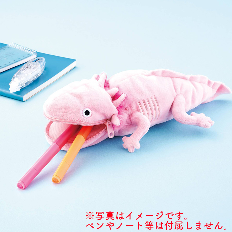 ペンケース ぬいぐるみ 筆箱 カエル ウーパールーパー アザラシ シャチ