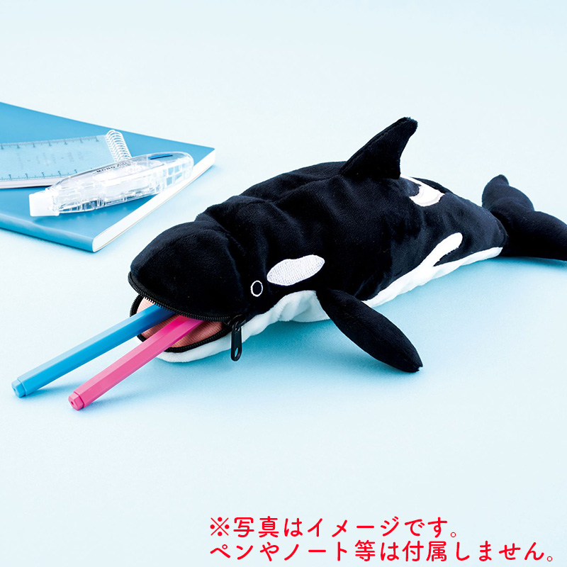ペンケース ぬいぐるみ 筆箱 カエル ウーパールーパー アザラシ シャチ