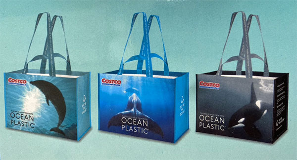コストコ エコバッグ ショッピングバッグ イルカ オーシャンプラスチック