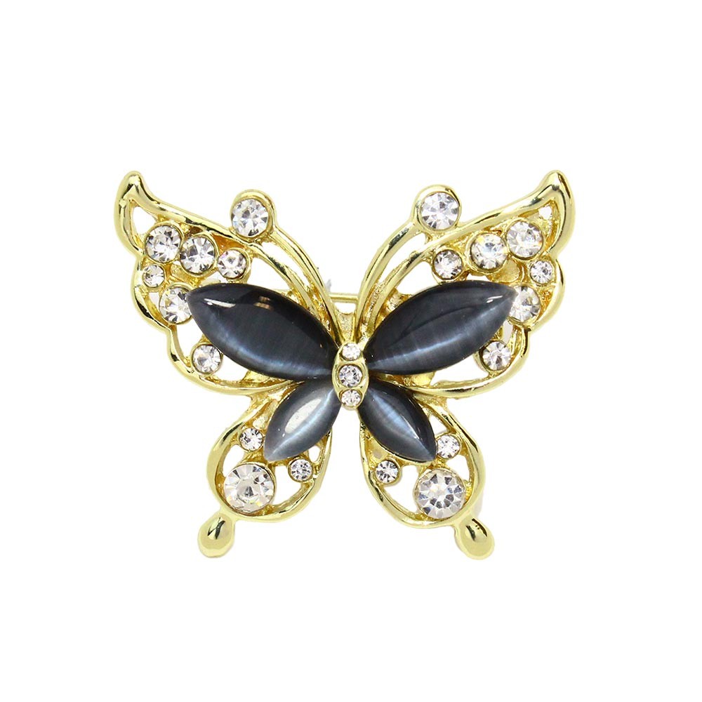 ブローチ 蝶 バタフライ キャッツアイ風 ストーン ブローチピン cb0023 Osewaya 通販 Yahoo ショッピング