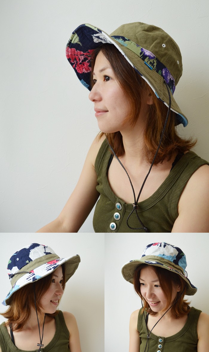 clef クレ サファリハット アウトドア 帽子 uv REV. CAMOFLOWER